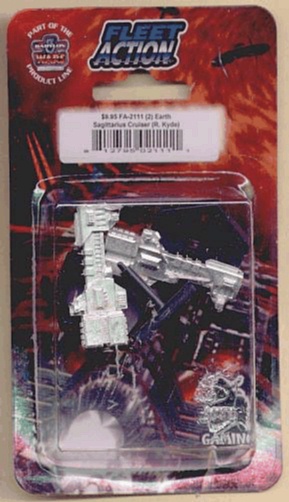 Jpeg picture of Fleet Action Sagittarius miniature by Agents of Gaming in blister package.