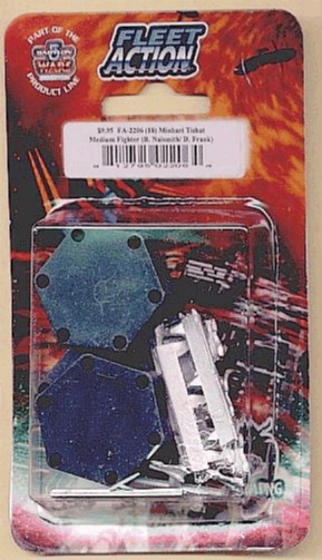 Jpeg picture of Minbari Tishat Medium Fighter in blister package.