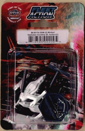 Jpeg picture of Minbari Neshatan Gunship in blister package.