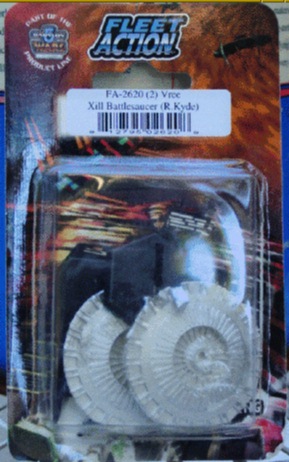 Jpeg picture of Vree Xill Battle Saucer in blister package.