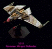 Jpeg picture of FASA's Romulan Winged Defender miniature.