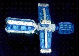 Gif picture of GZG's UNSC Battlecruiser miniature.
