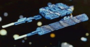Jpeg picture of Ground Zero Games' Kra'Vak Battlecrusier miniature.