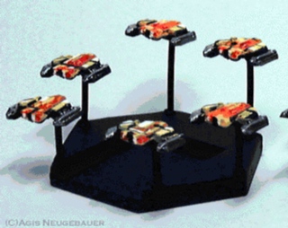 Another jpeg picture of Ground Zero Games' Kra'Vak Heavy Fighter miniatures.