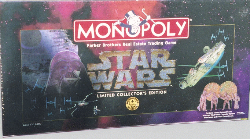 Jpeg picture of Star Wars Monopoly Limited Edition by Parker Brothers game box.