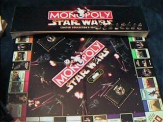 Jpeg picture of Star Wars Monopoly Limited Edition by Parker Brothers game board.