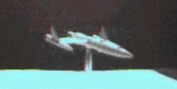 Jpeg picture of Reviresco Lancer spaceship miniature.