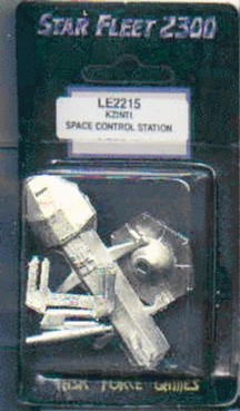 Jpeg picture of Task Force Games' 2200 Kzinti Space Control Ship miniature in package.