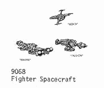 Jpeg picture of Valiant's Alien Fighter Spacecraft miniautre.