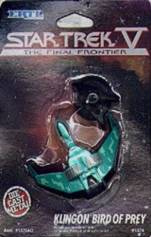 Jpeg picture of ERTL Klingon Bird of Prey (green) miniature.