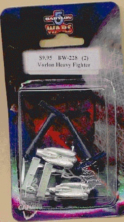 Jpeg picture of Vorlon Heavy Fighter in blister package.