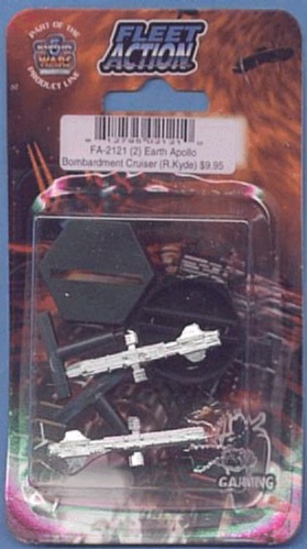 Jpeg picture of Fleet Action Apollo miniature by Agents of Gaming in blister package.