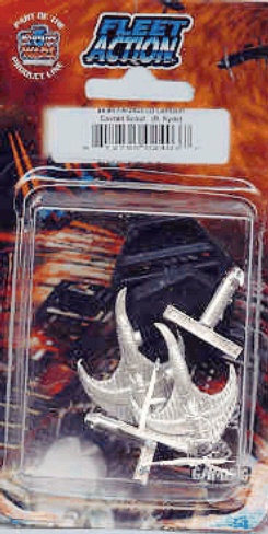 Jpeg picture of Fleet Action Corvan miniature by Agents of Gaming in blister package.