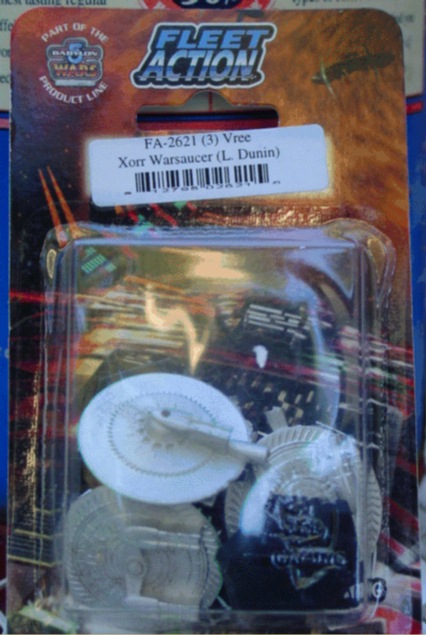 Jpeg picture of Vree Xorr War Saucer in blister package.