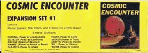 Jpeg of package of Cosmic Encounters Expansion 1.