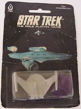 Yet another jpeg picture of FASA's Romulan Bird of Prey miniature in blister package.