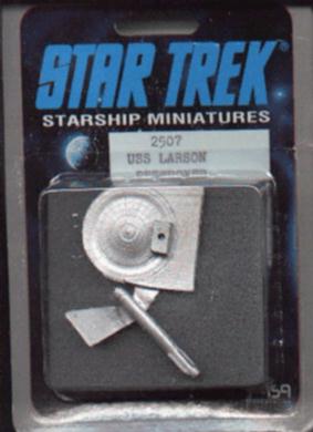 Another jpeg picture of FASA's USS Larson miniature in blister package.