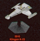 Jpeg picture of FASA's Klingon K-23 miniature.