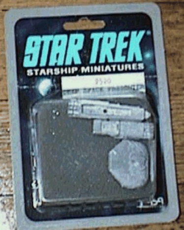 Jpeg picture of FASA's Deep Space Freigher miniature in blister package.