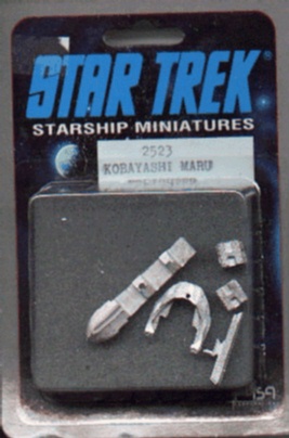 Jpeg picture of FASA's Kobayachi Maru miniature in blister package.