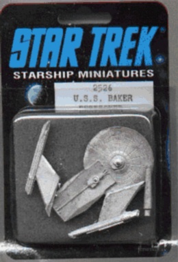 Jpeg picture of FASA's Enterprise miniature in blister package.