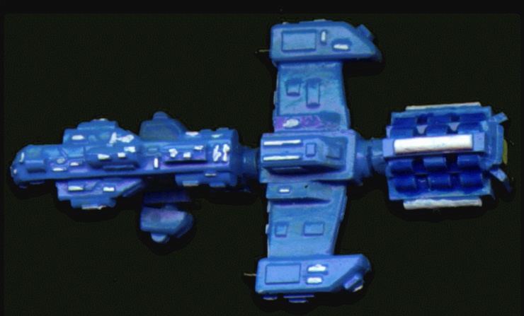 Another jpeg picture of Ground Zero Games' UNSC Heavy Cruiser miniatures.