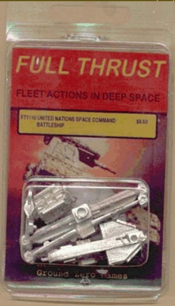 Jpeg picture of Ground Zero Games' UNSC Battleship miniatures in blister package.
