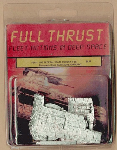 Jpeg picture of Ground Zero Games' Bonaparte Battledreadnought miniature in blister package.