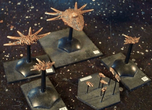 Jpeg picture of Ground Zero Games' Sa'Vasku Spaceship miniatures.