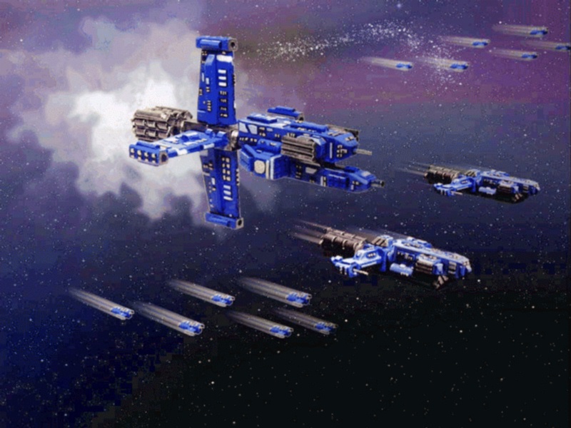 Jpeg picture of Ground Zero Games' UNSC Spaceship miniatures.