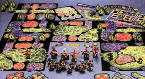 Jpeg picture of Advanced Space Crusade board and pieces.