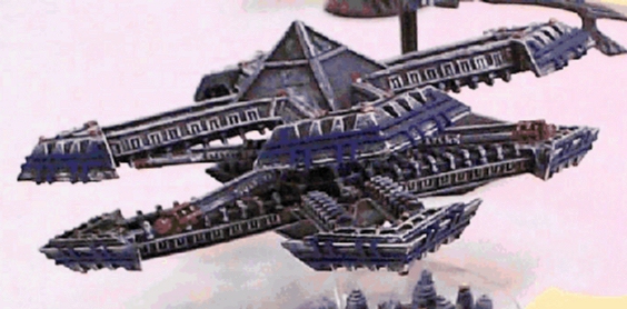 Jpeg picture of Games Workshop's Battlefleet Gothic Blackstone Fortress miniature.
