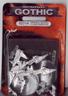 Jpeg picture of Sword Class Frigate by GW in blister package.