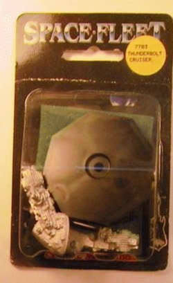 Jpeg picture of Games Workshop's Space Fleet Thunderbolt miniature in blister package.