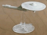 Jpeg picture of Gamescience's Federation Destroyer miniature.