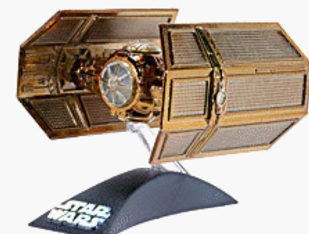 jpeg picture of Gold Darth Vader's TIE Fighter.
