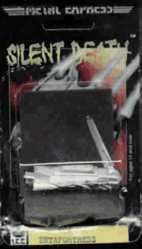 Jpeg picture of RAFM's Silent Death Betafortress miniature in blister package.