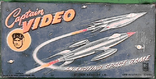 Jpeg picture of Captain Video by Milton Bradley game box.