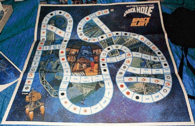 Jpeg picture of Black Hole Space Alert Game game board.