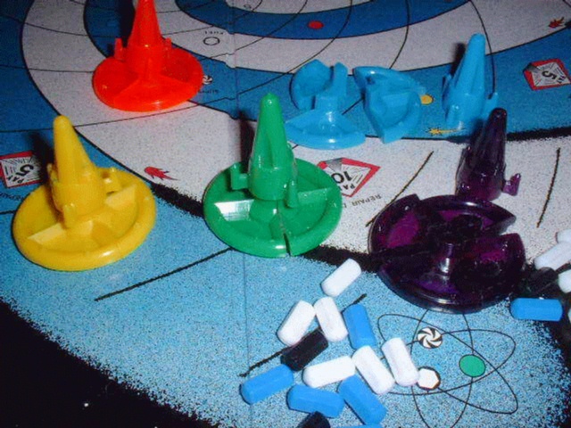 Jpeg picture of First Galaxy by Hungry Owl game pieces.
