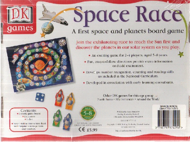 Jpeg picture of Space Race game back.