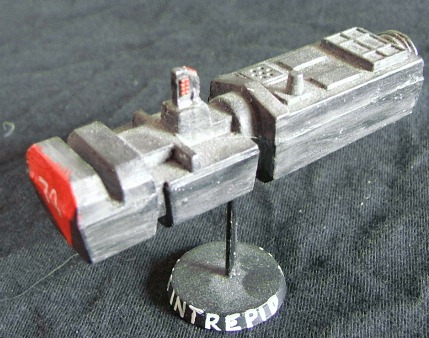 Jpeg picture of a spaceship build by John Dingle.