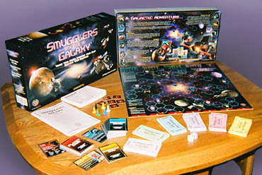 Jpeg picture of the Smugglers of the Galaxy Game box and contents.