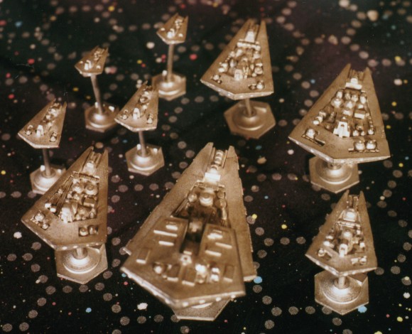 Jpeg picture of Pendraken's Earth Fleet miniatures.