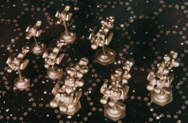 Jpeg picture of Pendraken's Kaylon Fleet miniatures.