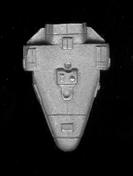 Jpeg picture of RAFM's Free Trader from their Traveller line of spaceship miniatures.