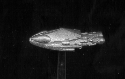 Jpeg picture of RAFM's Yacht from their Traveller line of spaceship miniatures.