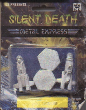 Jpeg picture of ICE Silent Death Drakar Gunboat miniature in blister package.