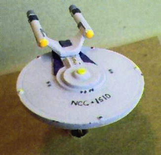 Jpeg picture of Gamescience's Federation New Light Cruiser miniature.
