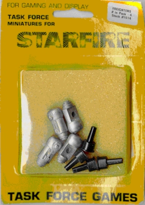 Another jpeg picture of Task Force Games Starfire Freighter miniature.